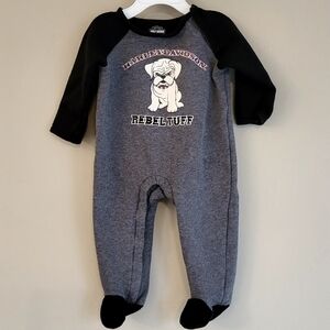 Harley Davidson "Rebel Tuff" embrodiered footed outfit